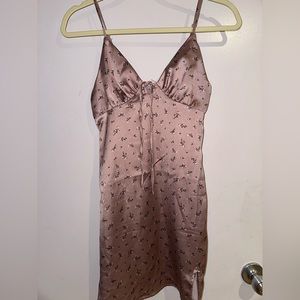 Garage Satin Floral Dress